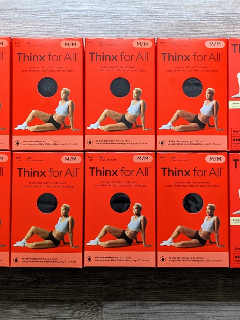 Thinx for All Women's Super Absorbency Cotton Brief Period Underwear - Black, Me